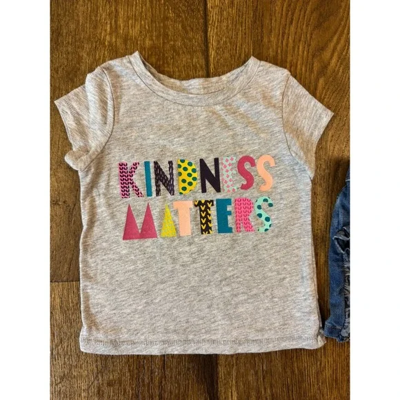 Baby Girl 12 Months Summer Clothes Skort Tutu Shirts Lot Bundle Outfits Kindness - Picture 13 of 16